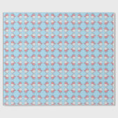 Entzückendes Schneemann-Muster-Wrap-Papier Geschenkpapier (Flach)
