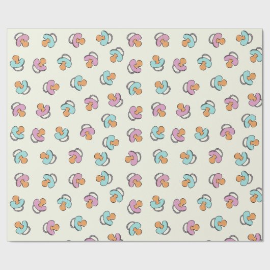 Entzückendes Schnuller-Geschlecht decken Geschenkpapier (Flach)