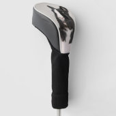 Entzückendes Schwarzweiss-Häschen Golf Headcover (angewinkelt)