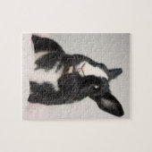 Entzückendes Schwarzweiss-Häschen Puzzle (Horizontal)