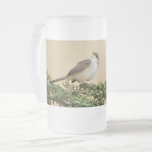 Entzückendes Spatzen-Vogel-Foto Mattglas Bierglas (Vorderseite Links)