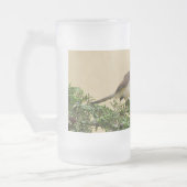 Entzückendes Spatzen-Vogel-Foto Mattglas Bierglas (Links)