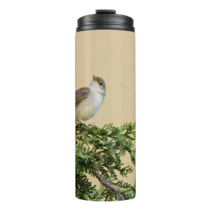 Entzückendes Spatzen-Vogel-Foto Thermosbecher