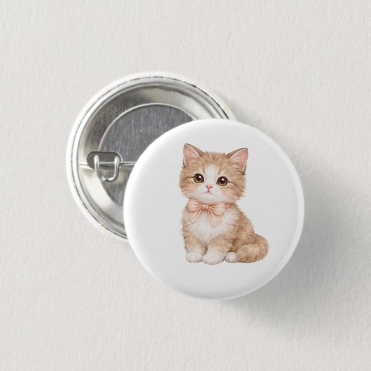 Entzückendes Süßes Katzen-Design – Geschenke für K Button (Vorne & Hinten)