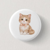 Entzückendes Süßes Katzen-Design – Geschenke für K Button (Vorderseite)