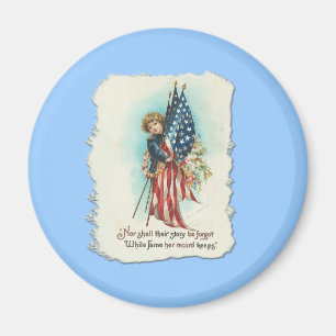Entzückendes Vintage-Americana-Design Magnet