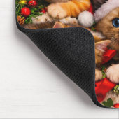 Entzückendes Weihnachts-Kätzchen-Mauspad Mousepad (Ecke)