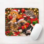 Entzückendes Weihnachts-Kätzchen-Mauspad Mousepad (Mit Mouse)