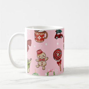 Entzückendes Weihnachtsbonbon- und Kakao-Muster Kaffeetasse