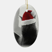 Entzückendes Weihnachtskätzchen Keramik Ornament (Rechts)
