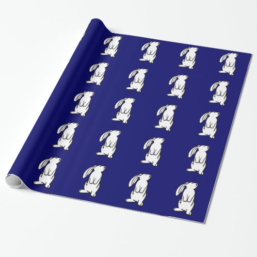 Entzückendes weißes Häschen Geschenkpapier (Ungerollt)