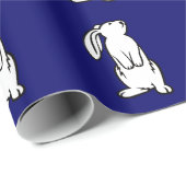 Entzückendes weißes Häschen Geschenkpapier (Rolleneckpunkt)