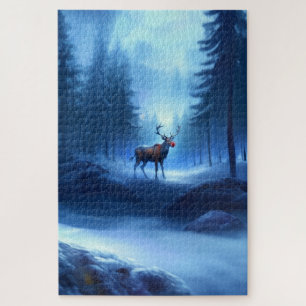 Entzückliches Rentier Winterwunderland Urlaub Puzzle