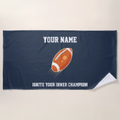 "Entzünde deinen inneren Champion!" RUGBY TEAM Strandtuch (Vorderseite)