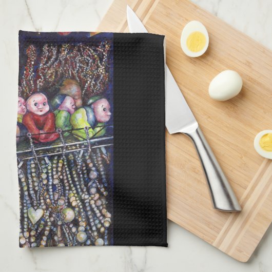 entzünden geschirrtuch (Viertel Falte)