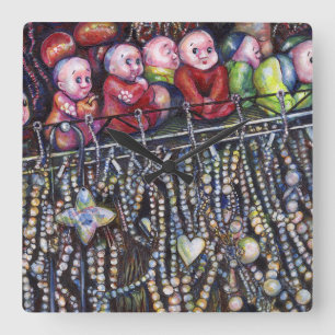 entzünden quadratische wanduhr