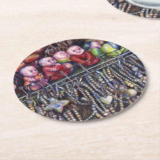 entzünden runder pappuntersetzer (Angewinkelt)