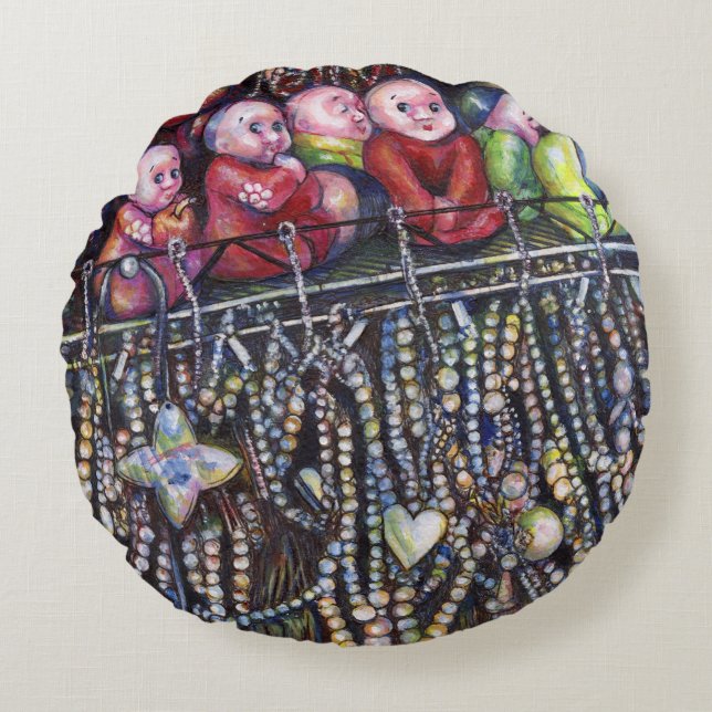 entzünden rundes kissen (Vorderseite)