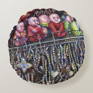 entzünden rundes kissen