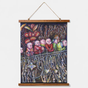entzünden wandteppich mit holzrahmen