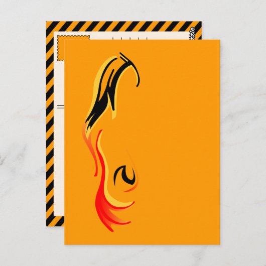 entzündet postkarte (Vorne/Hinten)