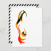 entzündet postkarte (Vorne/Hinten)