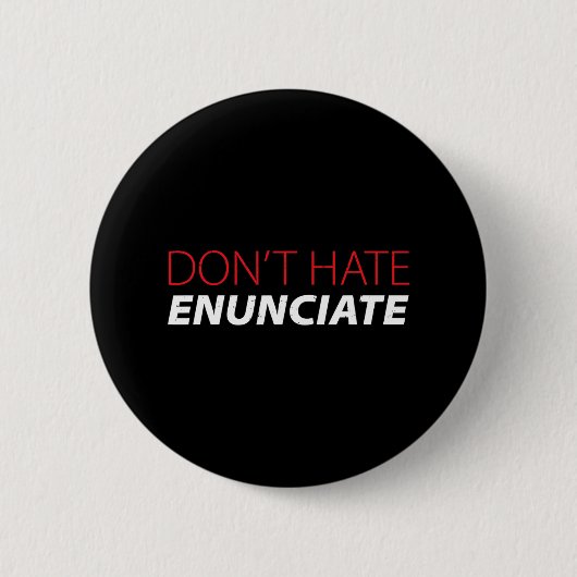Enuncicous ASL Sign Language Lip Lesen Deaf A Button (Vorderseite)