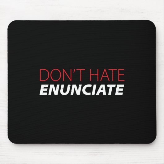 Enuncicous ASL Sign Language Lip Lesen Deaf A Mousepad (Vorne)
