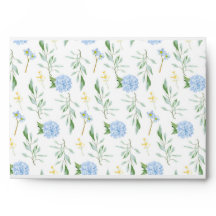 Envelope Blue Floral Collection