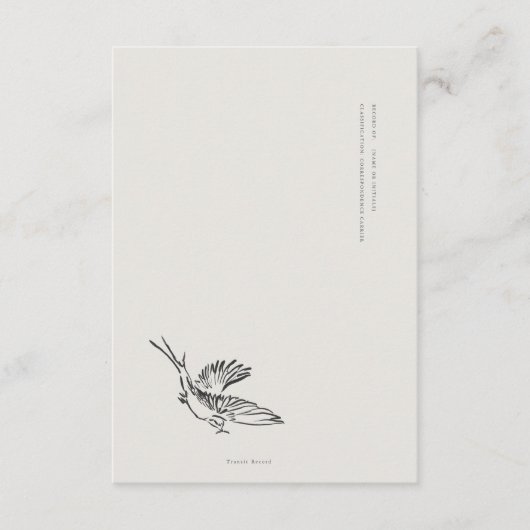 Envelope Insert Enclosure Card- Dark Academia  (Vorderseite)