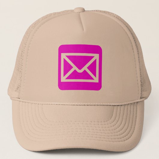 Envelope Sign - Magenta Truckerkappe (Vorderseite)