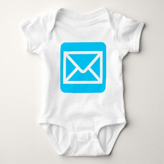 Envelope Sign - Sky Blue Baby Strampler (Vorderseite)