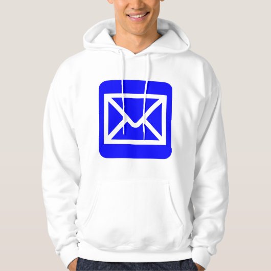 Envelope-Zeichen - Blau Hoodie (Vorderseite)
