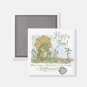 Enviro Frog Pflanze a Tree Earth Day Gear Magnet (Vorderseite/Rückseite)