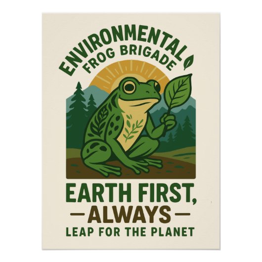 Environmental Frog Brigade – Earth First, Always Poster (Vorderseite)