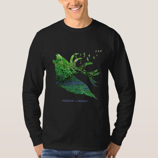 Environmental protection and conservation deer flo T-Shirt (Vorderseite)