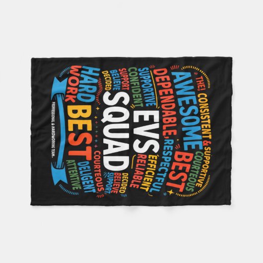 Environmental Services Squad Week Appreciation Fun Fleecedecke (Vorderseite (Horizontal))