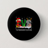 Environmental Specialist Christmas Lights Red Plai Button (Vorderseite)