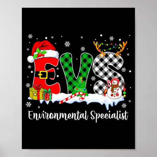 Environmental Specialist Christmas Lights Red Plai Poster (Vorne)