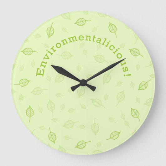 Environmentalicious Große Wanduhr (Vorderseite)