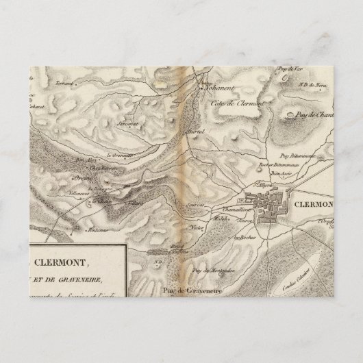 Environs de Clermont Postkarte (Vorderseite)