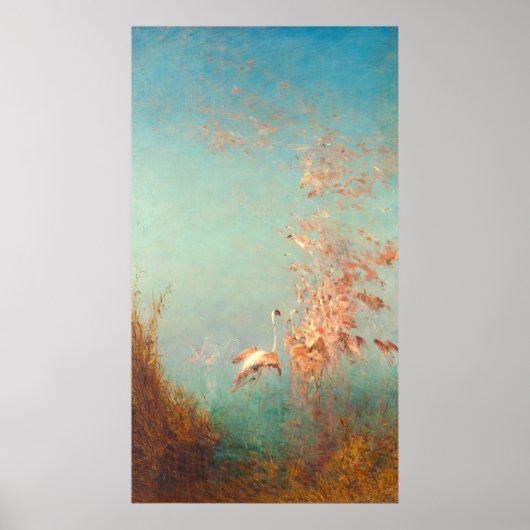 Envol De Flamants Rose Étang De Vaccarès Poster (Vorne)