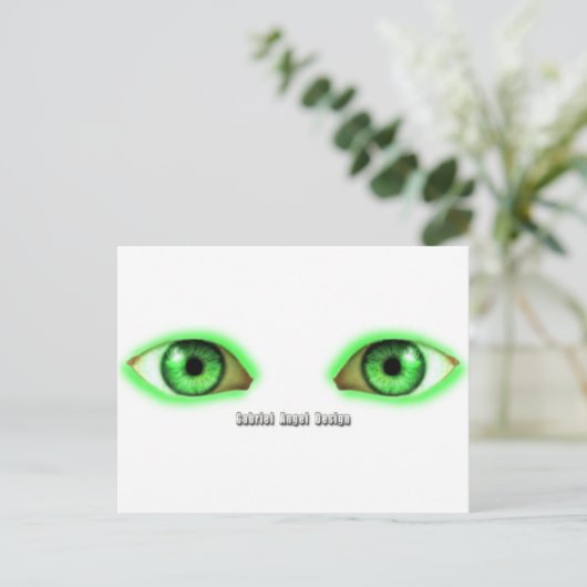 Envy Eyes Postkarte (Stehend Vorderseite)