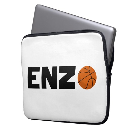 Enzo Basketball Laptopschutzhülle (Vorderseite Links)