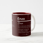 Enzo Personalized Name Zweifarbige Tasse (VorderseiteRechts)