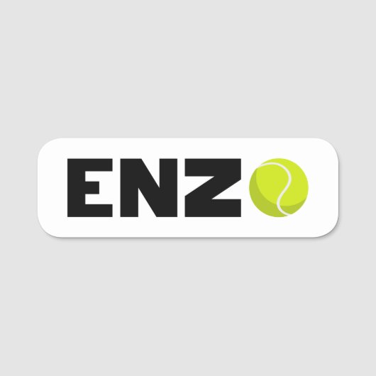 Enzo Tennis Namensschild (Vorderseite)