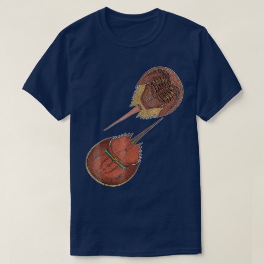 Enzyklopädie Horseshoe Crab Xiphosura T-Shirt (Design vorne)