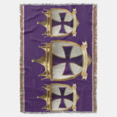 EOC Priester Wappen Design lila  Decke (Vorderseite Vertikal)