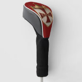 EOC RED RayEl Crest Design Golf Headcover (angewinkelt)