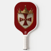 EOC RED RayEl Crest Design Pickleball Schläger (Rückseite)